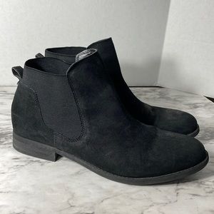 Franco Sarto Black suede Leather Chelsea Boots 9.5